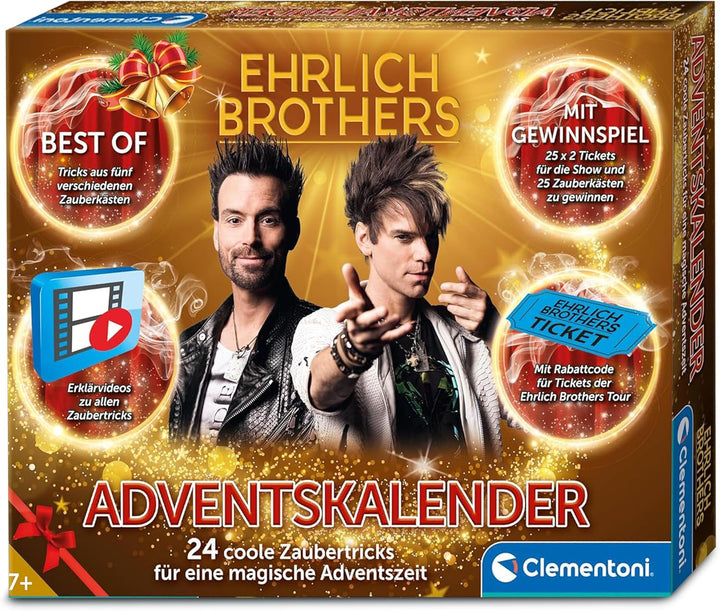 Ehrlich Brothers Adventskalender 2024 - Weihnachtskalender der Magie mit 24 Zaubertricks für Kinder