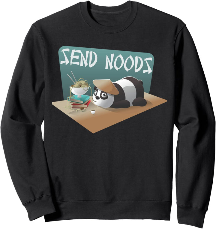 Send Noods Panda Funny Innuendo Ramen Noodle Chinese Food Sweatshirt