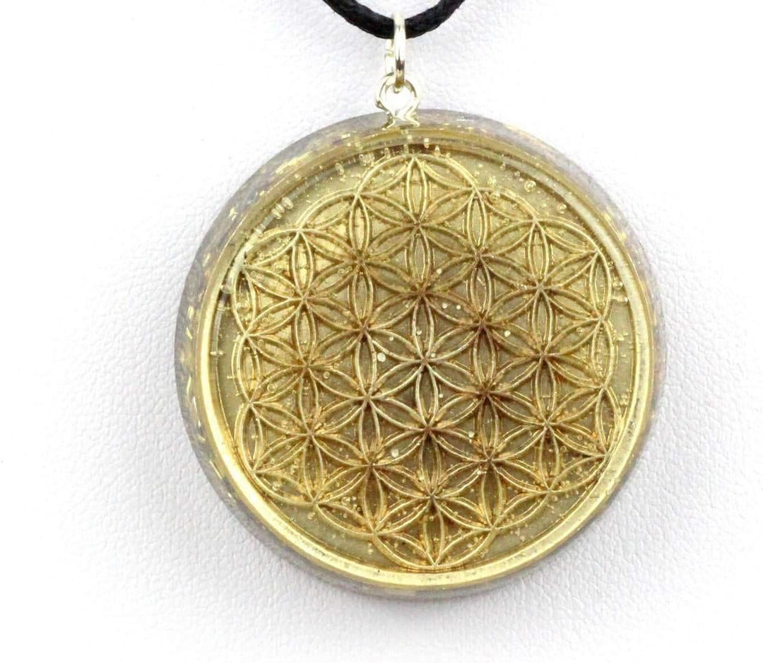 Panotophia Orpanit® Orgonit Amulett Exclusive „Blume des Lebens“ I 100% echter Orgonit I Schutz gege