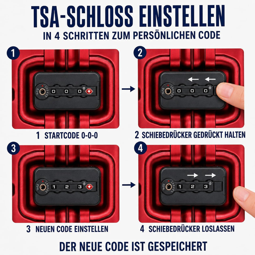 Travelhouse Oslo Aluminium Bordkoffer 55cm (39L) Hartschalenkoffer Handgepäckkoffer 2X TSA Zahlensch
