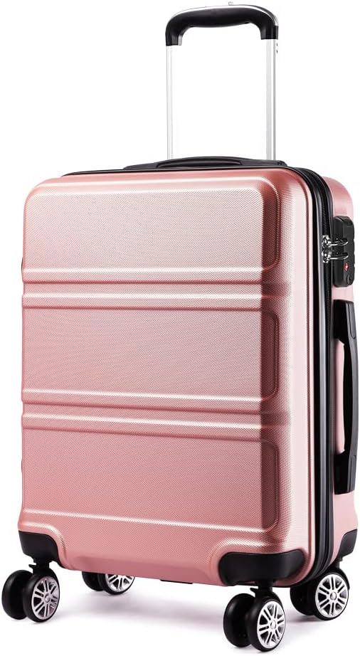 KONO Koffer Trolley Reisekoffer M (55cm) Rosegold, M (55cm) Rosegold