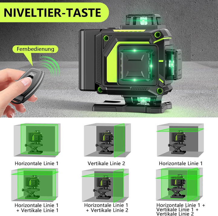 Kreuzlinienlaser 16 Linien Nivellierlaser mit Stativ OC3, OC3