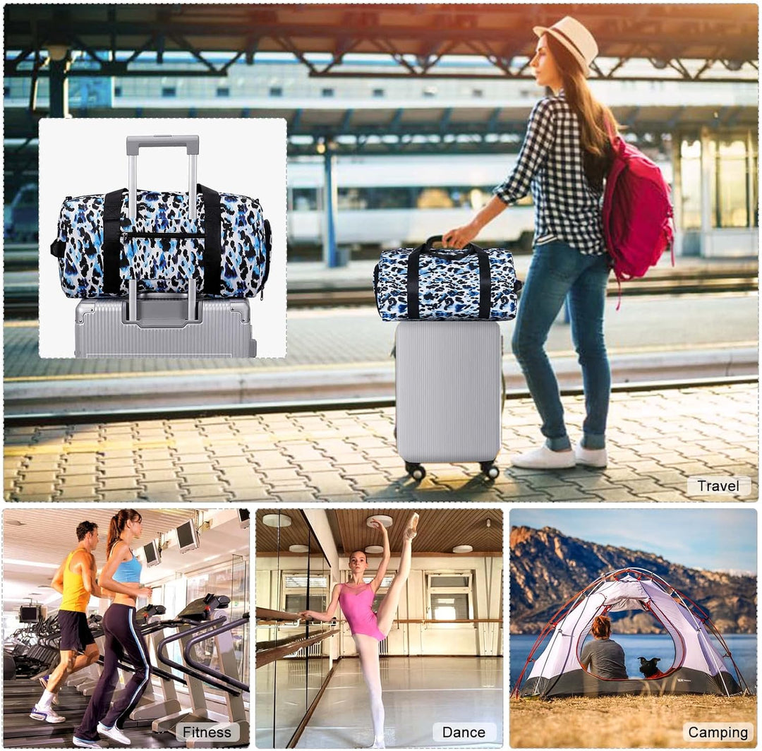 HAWEE Reisetasche Gross Herren Sporttasche Weekender Damen Faltbare Gym Bag mit Schuhfach & Nassfach