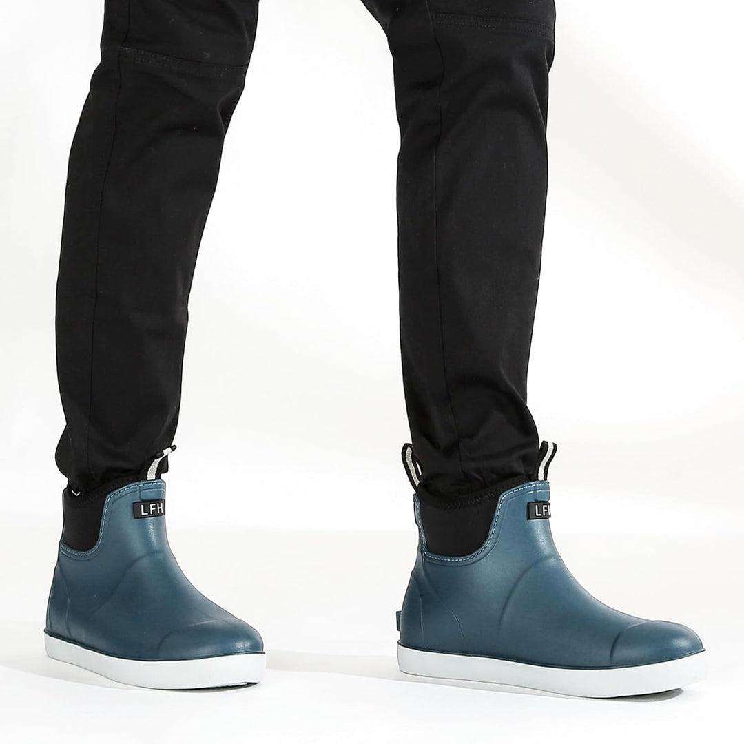 Rumkok Gummistiefel Herren Halbhoch, Grundlegend Wasserdicht Atmungsaktiv Stiefeletten, Anti-Rutsch