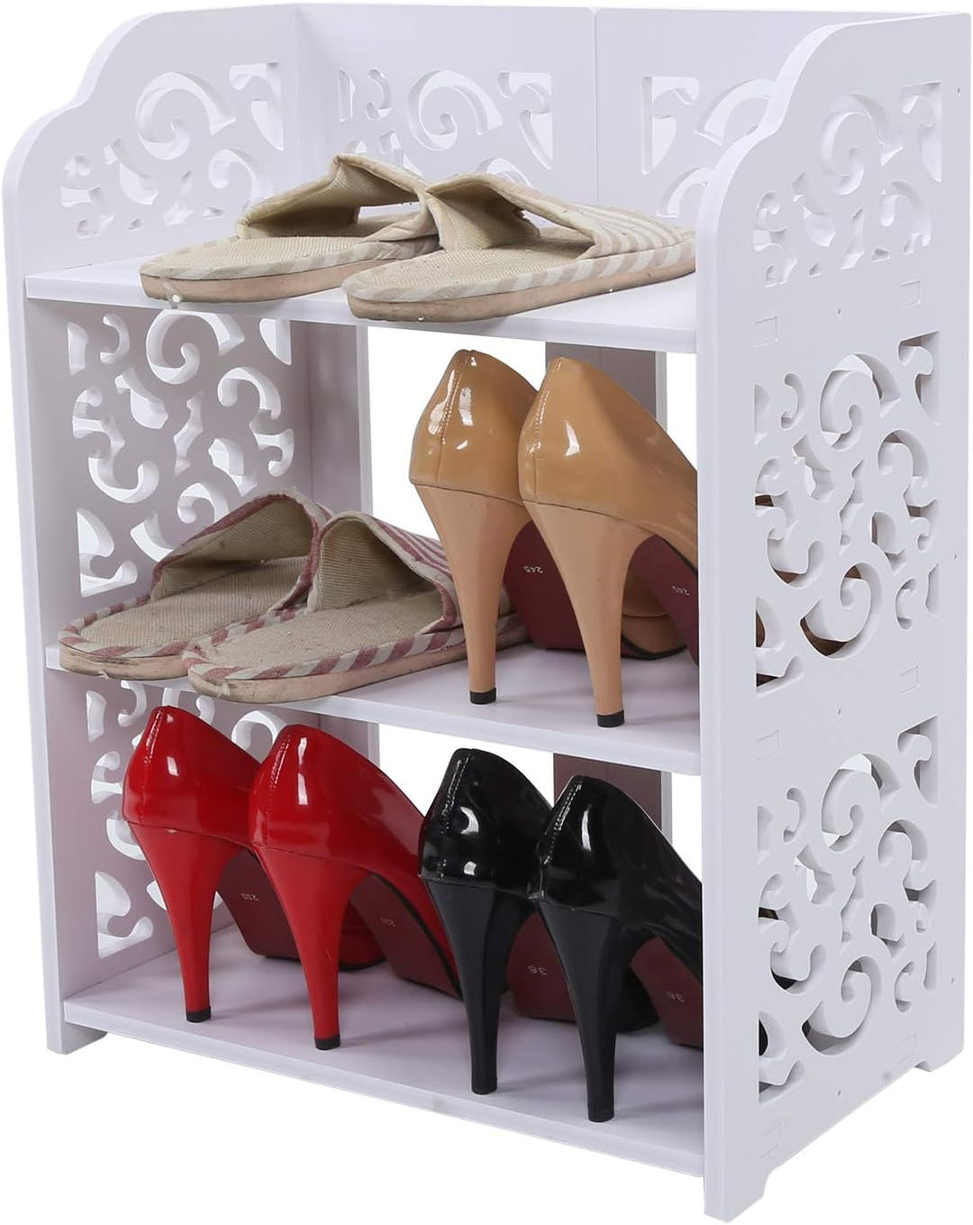 Ejoyous Schuhhalter, bequem zu bedienendes Schuhregal mit 3 Schichten für Wohnzimmer für Schlafzimme