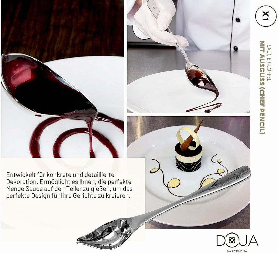 DOJA Barcelona | Kueche Chef Kochutensilien | Farbe: Regenbogen | 7 Utensilien Edelstahl Plating Kit