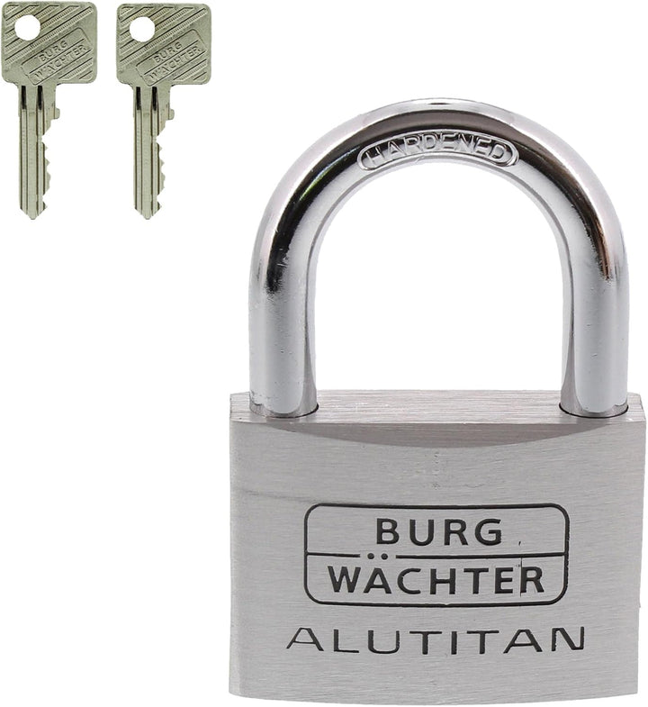 Burg-Wächter Vorhangschloss Alutitan, Aluminium, Innenwerk rostfrei, Doppelt gesichert, 770 60 SB 60