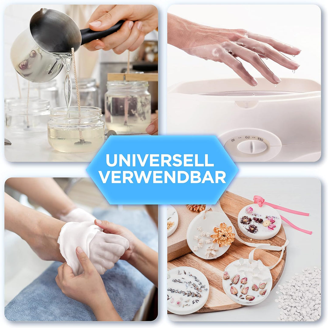 molinoRC Kerzenwachs - 5kg REIN WEIssES Paraffinwachs für Kerzen - Qualität aus Deutschland - Kerzen