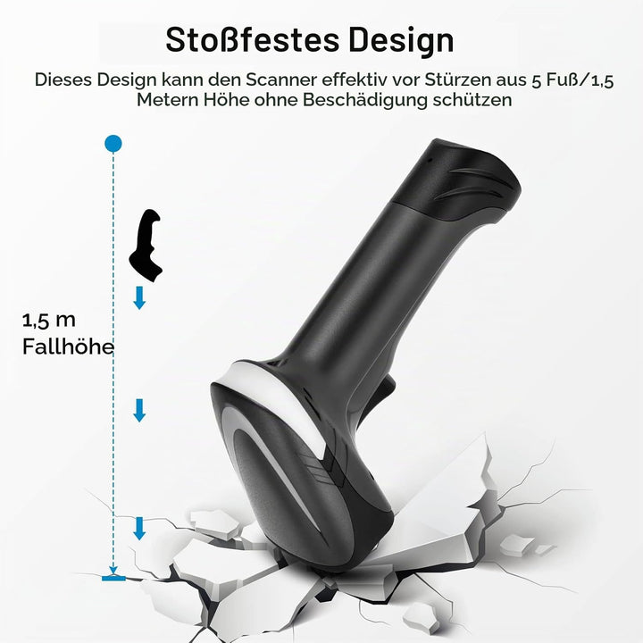1D 2D Kabelgebundener Barcode Scanner, QR-Barcode-Scanner, Handheld-Barcode-Lesegerät QR Data Matrix