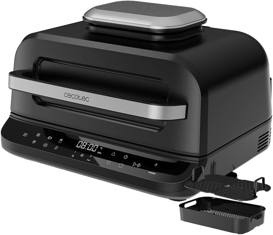 Cecotec Cecofry FireDome 6000 Air Fryer 6000 Ölfreier Grill Air Fritteuse, 2400 W, 6 Kochmodi und 4