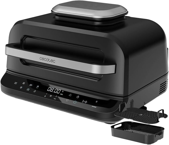 Cecotec Cecofry FireDome 6000 Air Fryer 6000 Ölfreier Grill Air Fritteuse, 2400 W, 6 Kochmodi und 4