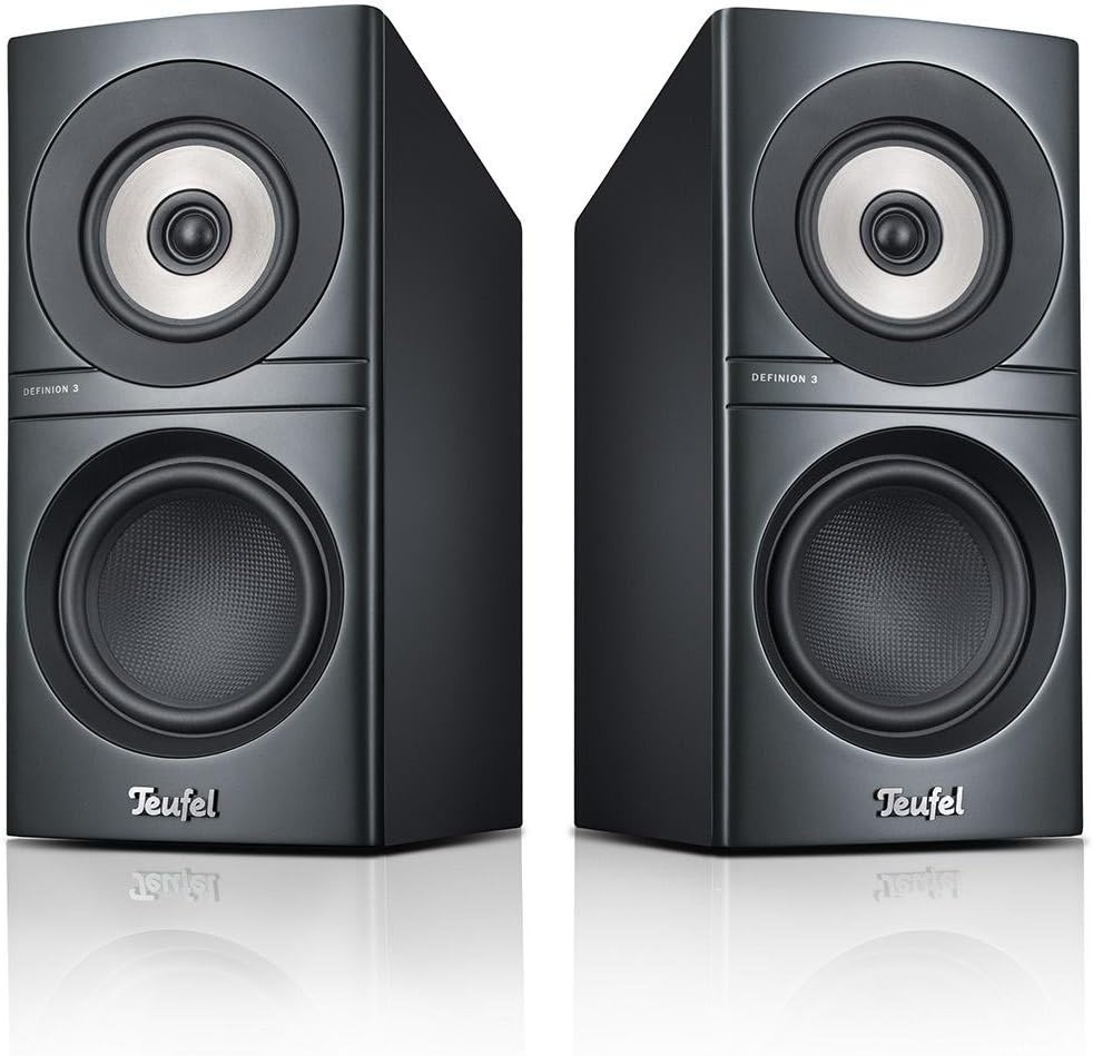 Teufel DEFINION 3S High-End Stereo Regallautsprecher, Patentiertes SCA-Koaxial-Chassis, 3-Wege-Syste