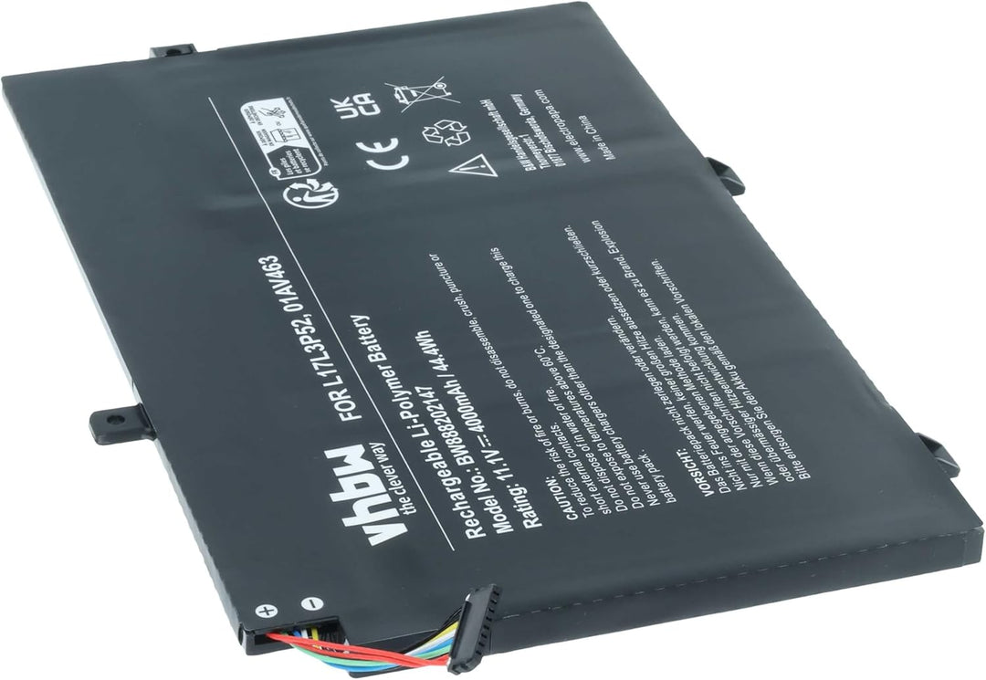 vhbw Akku kompatibel mit Lenovo ThinkPad E590 20NBA00GCD, E590-20NC0003GE, L490, L580 Notebook (4000