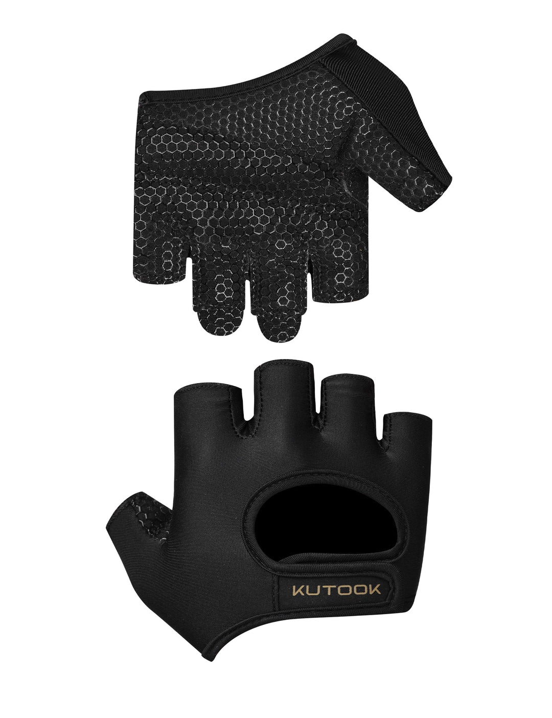 KUTOOK Mini Fitnesshandschuhe Herren/Damen 3mm XRD Gepolstert rutschfeste Halb Handschuhe für Gym Pu