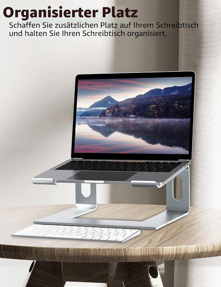 ALASHI Laptop-Ständer für Schreibtisch, Aluminium-Computer-Erhöhung, ergonomischer Notebook-Halter,