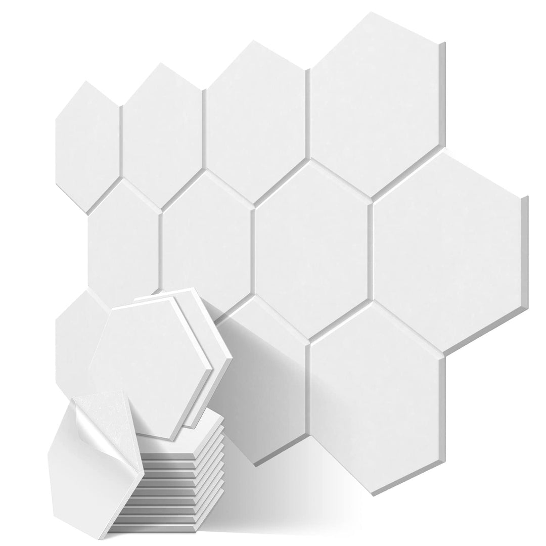 JBER 12 Pack Sechseck-Akustik-Paneele, Schallschutzschaum selbstklebend, 30 X 26 X 1cm High-Density-