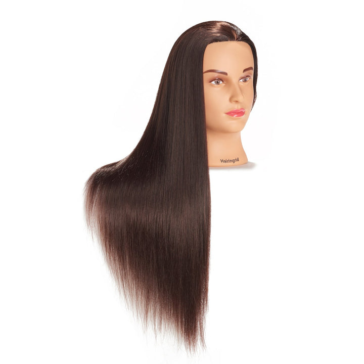 Hairingrid Mannequin-Kopf, 66-71 cm, Kunsthaar, inkl. Halterung braun, braun