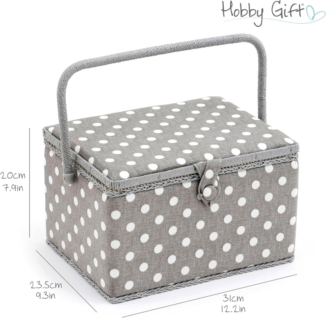 Hobby Gift Exclusive, grosse Nähbox, Bastel-Aufbewahrungsbox, Zubehörablage, Nadelkissen, PVC-Griff