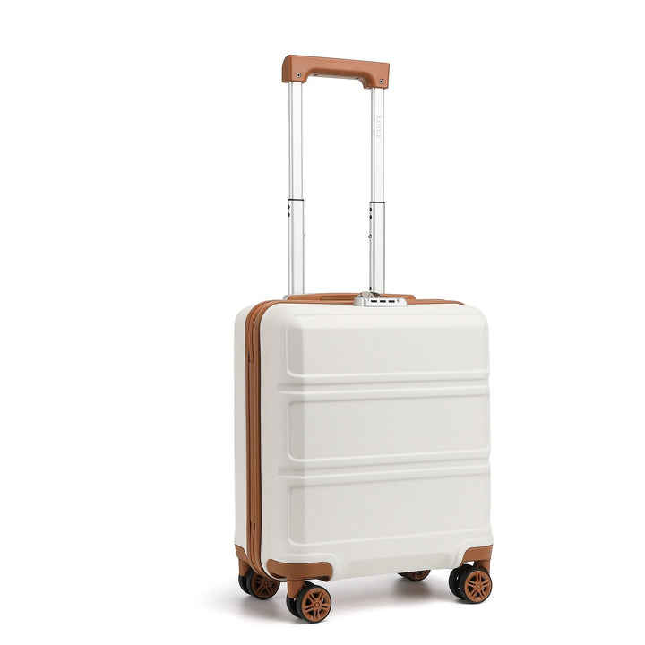 KONO Handgepäck Koffer EasyJet 45x36x20 ABS+PC Hartschale, Creme Weiss | Leichte Kabinenkoffer für F