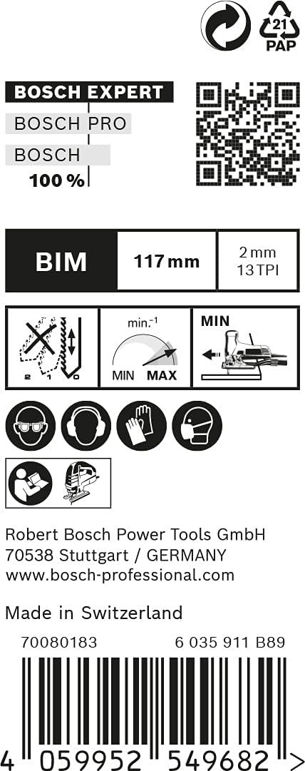 Bosch Professional 25x Stichsägeblatt Expert ‘Hardwood 2-Side Clean’ T 308 BFP (für Küchenarbeitspla