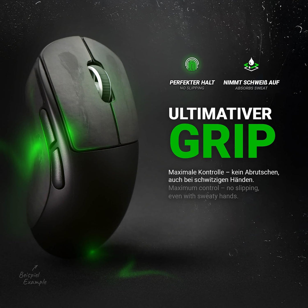 SensoryBoost Maus Grip Tape – kompatibel mit Pulsar X2V2 &amp; X2 Mini (inkl. Zuschnitt-Pad) Schweissabs