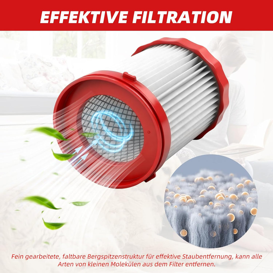 2 Stück HEPA-Filter für Bosch Gas 18 V, GAS18V-3/GAS18V-10L Ersatzfilter, VF320H filter für Bosch, m
