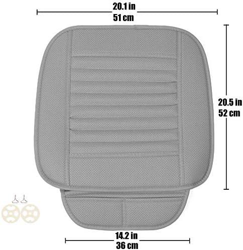 LUOLLOVE Autositzbezüg PU Leder Bambus-Kohle-atmungsaktiv kompatibel für 90% Modelle Vordersitz,1Stü
