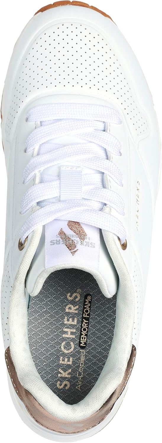Skechers Herren UNO Gen1 Shimmer Away Sneaker 38 EU Weiss, 38 EU Weiss