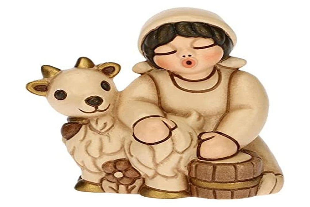 Thun Krippe 'KK Frau mit Ziege - Ziegenmelkerin ' 2021-6 x 5 x 6,8 cm