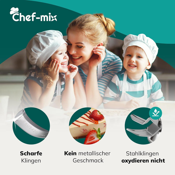 Mixmesser TM5 Edelstahl mit Dichtring Ersatz für Vоrwerk Thermоmix Messer TM5 Ersatzmesser - Vоrwerk
