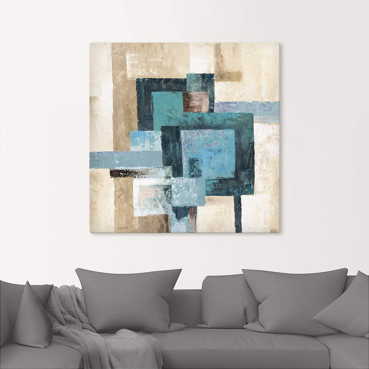 ARTland Leinwandbilder Wandbild Bild auf Leinwand 50x50 cm Quadratisch Modern Abstrakte Bilder Muste