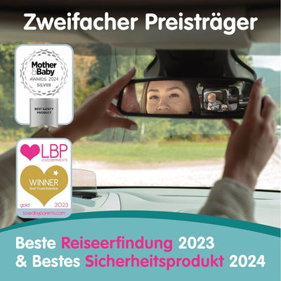 Onco 360° Baby Autospiegel (2er-Pack) - Zweifach Preisgekrönter Auto Spiegel für Baby Rücksitz, 100%