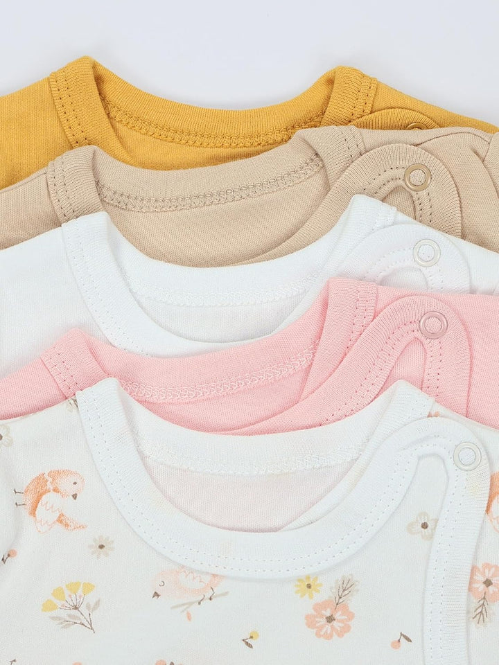 TupTam Baby Body Kurzarm 5er Pack – Wickelbody Body Baby aus Baumwolle für Jungen und Mädchen 50 Pin