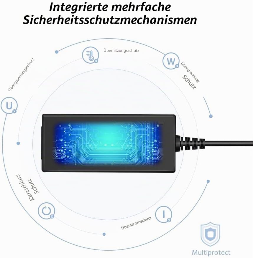 Zolt 45W Universal Netzteil AC zu DC 5V 6V 7.5V 9V 12V 13.5V 15V 3A Schaltnetzteil mit 10 DC-Stecker