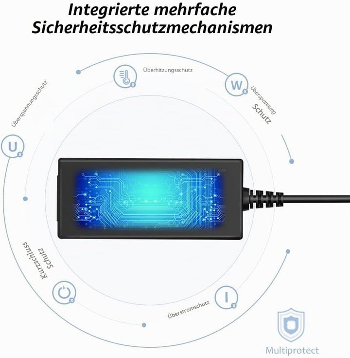 Zolt 45W Universal Netzteil AC zu DC 5V 6V 7.5V 9V 12V 13.5V 15V 3A Schaltnetzteil mit 10 DC-Stecker