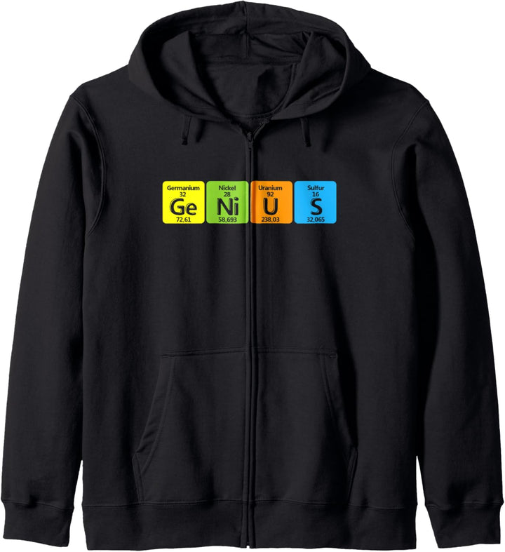 Genius Periodic Table of Elements Science Chemistry Kapuzenjacke