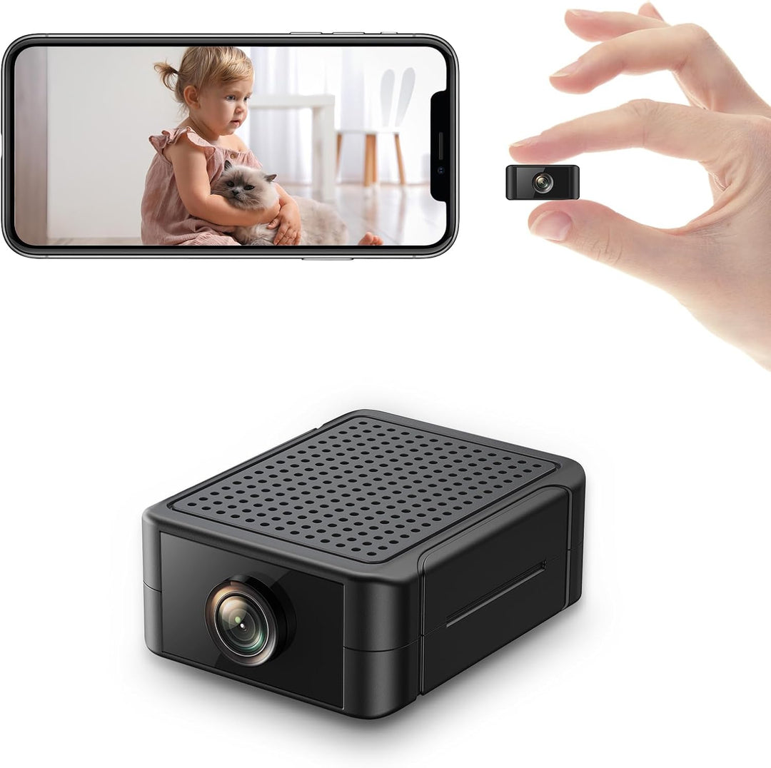 Mini Kamera, 4K HD WLAN Überwachungskamera Innen Für Live Übertragung Handy APP, WiFi Camera Nachtsi