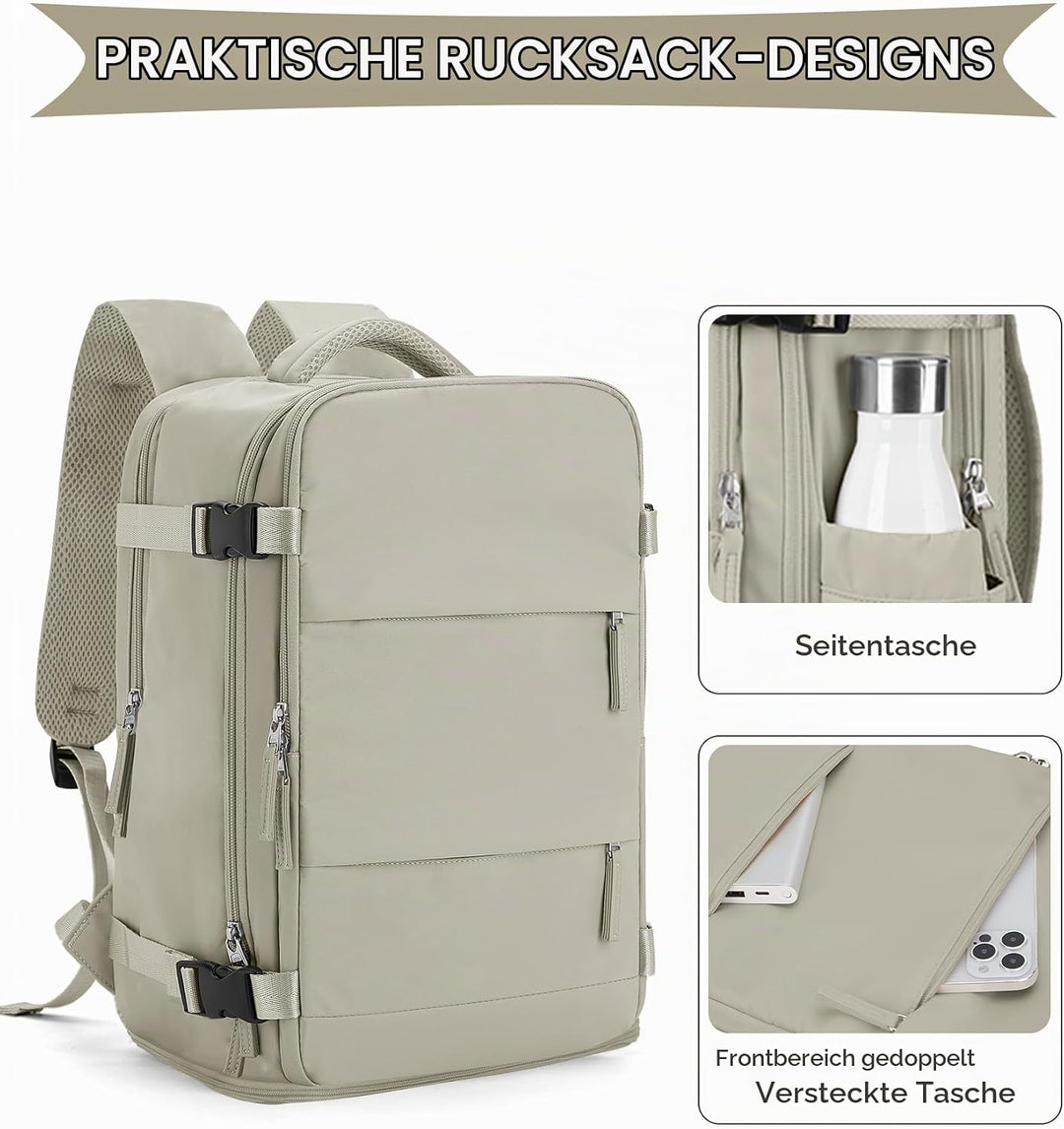 SZLX Grosser Reiserucksack Damen,Ryanair Handgepäck 40x20x25 Rucksack Easyjet Cabin Bag Rucksack Was