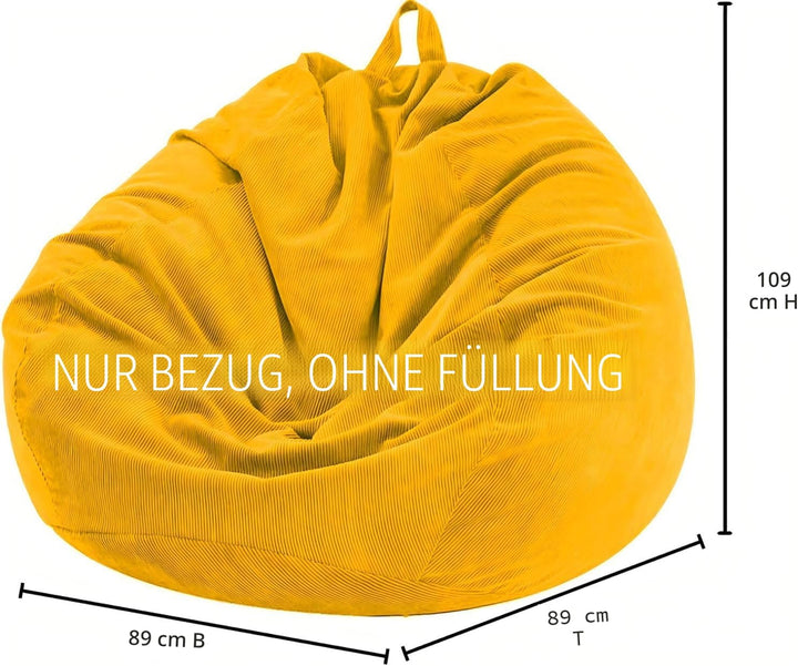 Nobildonna Sitzsackstuhl für Kinder und Erwachsene, nur Bezug (Keine Füllung) für Sofa-Stofftiere, 1
