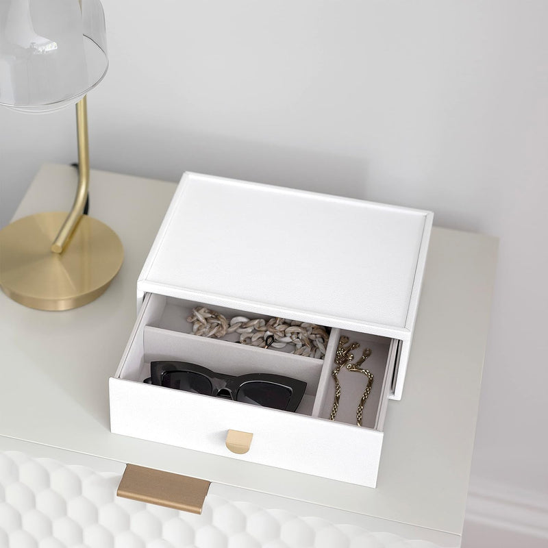 Stackers Pebble White Classic Accessory Drawer Layer, White