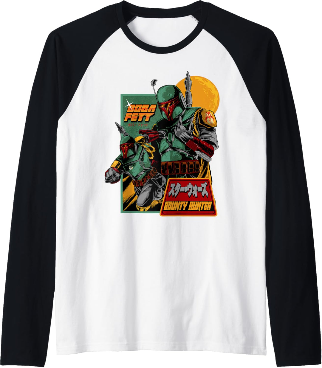 Star Wars Boba Fett Mandalorian Bounty Hunter Raglan