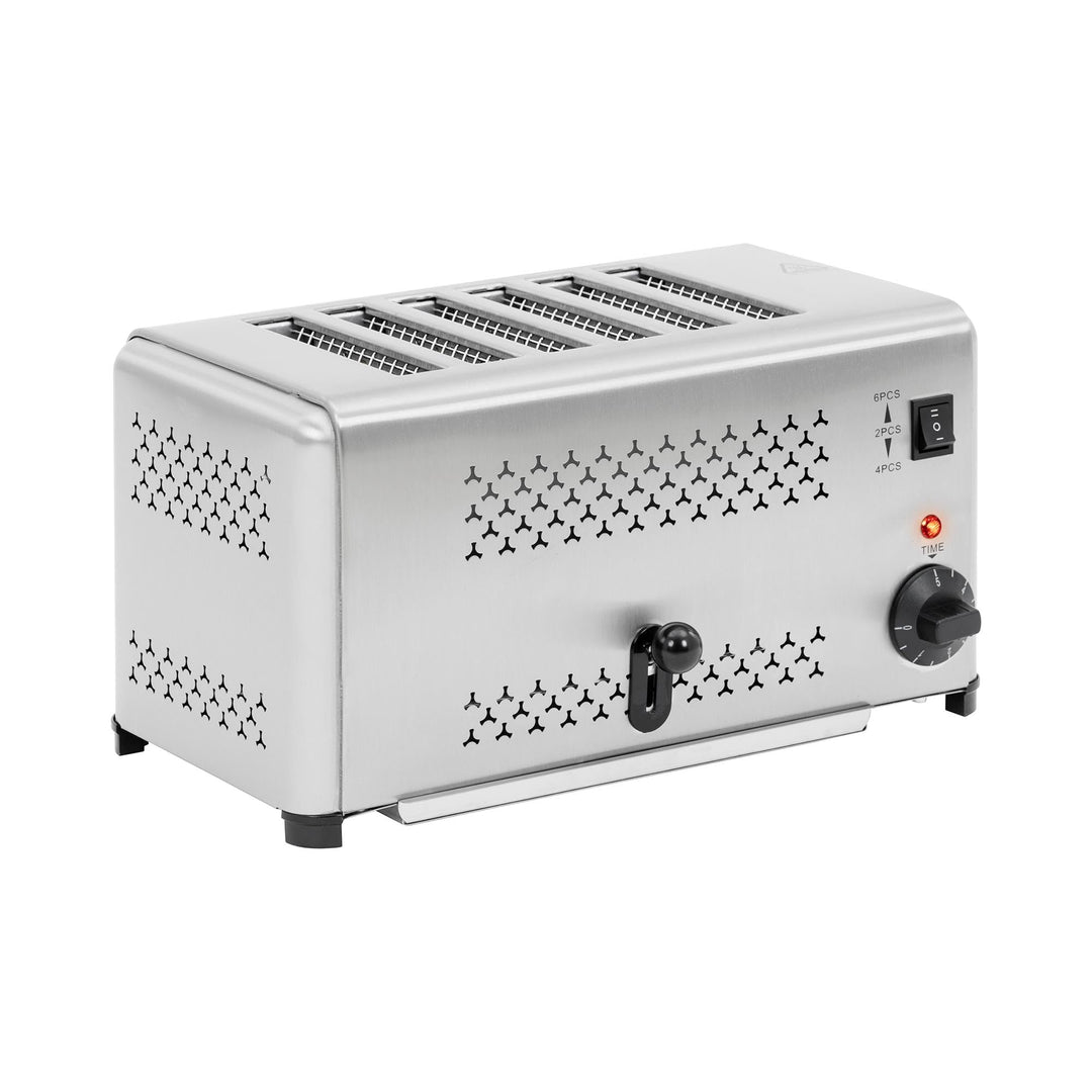 Royal Catering Gastronomie-Toaster für 6 Scheiben 2500 W 5-min-Timer herausnehmbare Krümelschublade