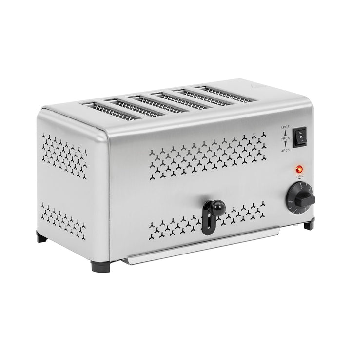 Royal Catering Gastronomie-Toaster für 6 Scheiben 2500 W 5-min-Timer herausnehmbare Krümelschublade