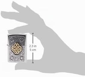 Zippo 207 Celtic Knot-Street Chrome Feuerzeug, silber, one