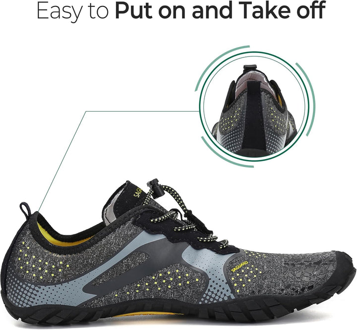 SAGUARO Herren Barfussschuhe Leicht Damen Traillaufschuhe rutschfeste Minimalistische Unisex Atmungs