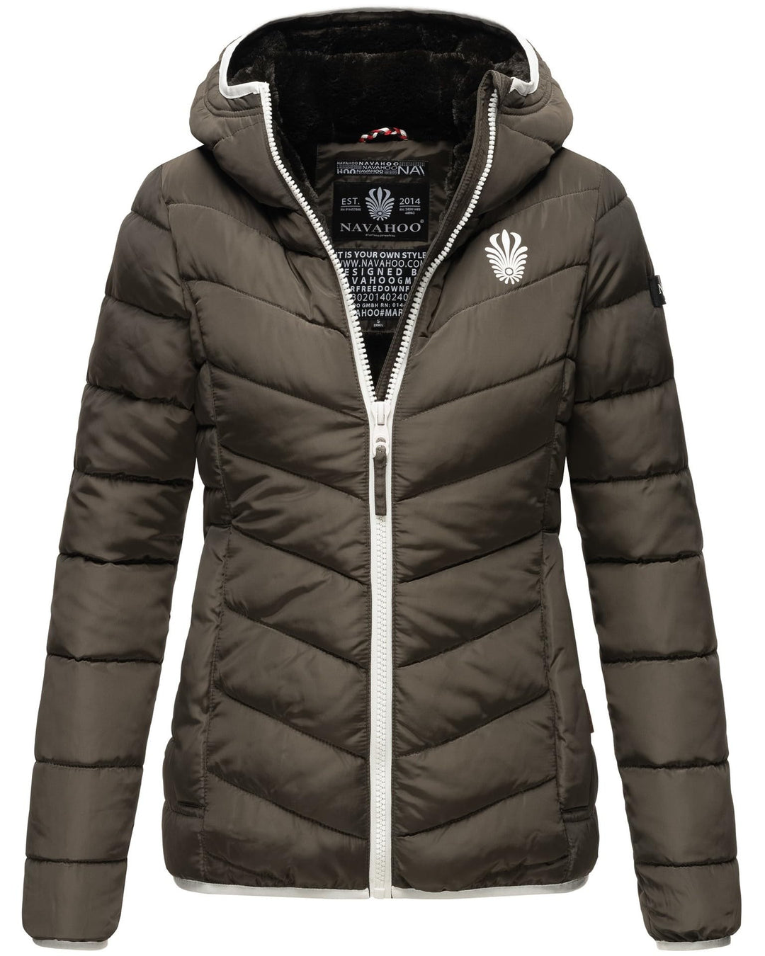 Navahoo Damen Jacke Steppjacke Übergangsjacke gesteppt Stepp Herbst B675 XS Anthrazit, XS Anthrazit
