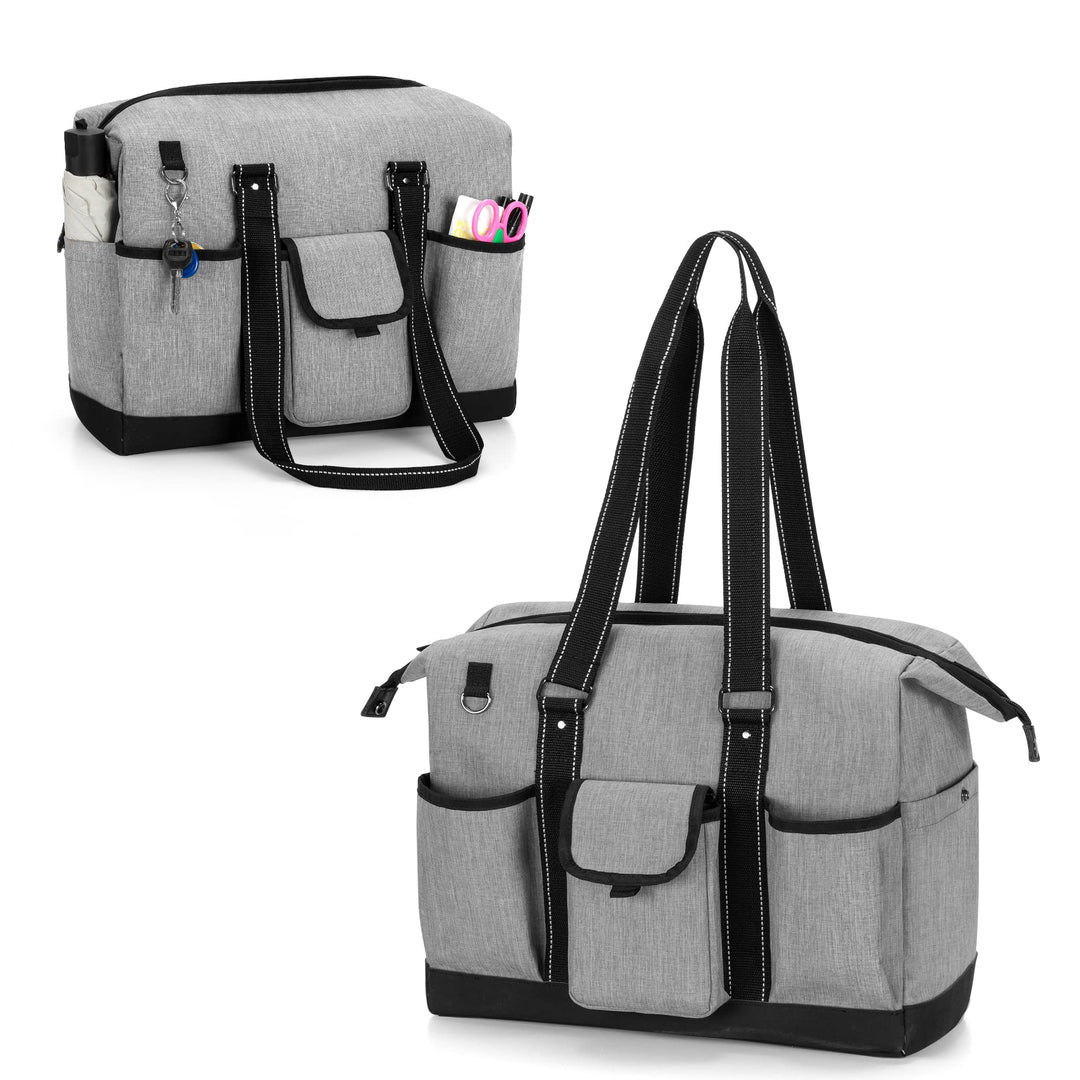 Damero Lehrer Schultertasche, Laptop Handtasche Damen mit mehreren Fächern, Lehrerbedarf Tasche Akte