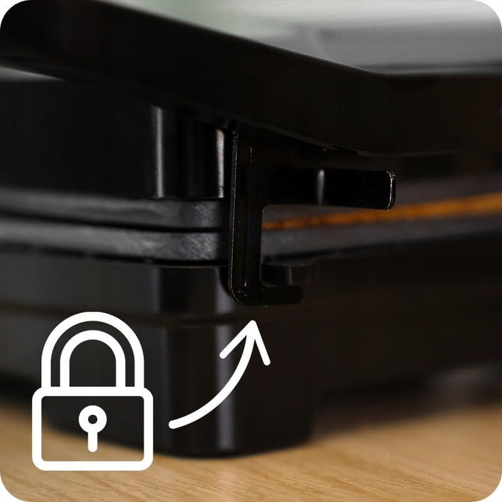 Sandwichmaker, Panini-toaster, Elektrischer Grill, Schwarz, 1000W