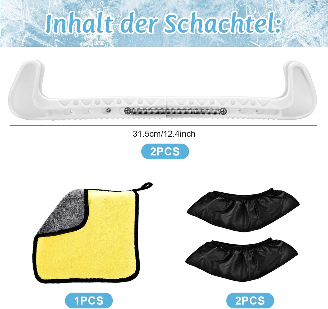 Herefun Schoner für Schlittschuhkufen, Kufenschoner Schlittschuhe Schwarze, Elastische Kufenstrümpfe