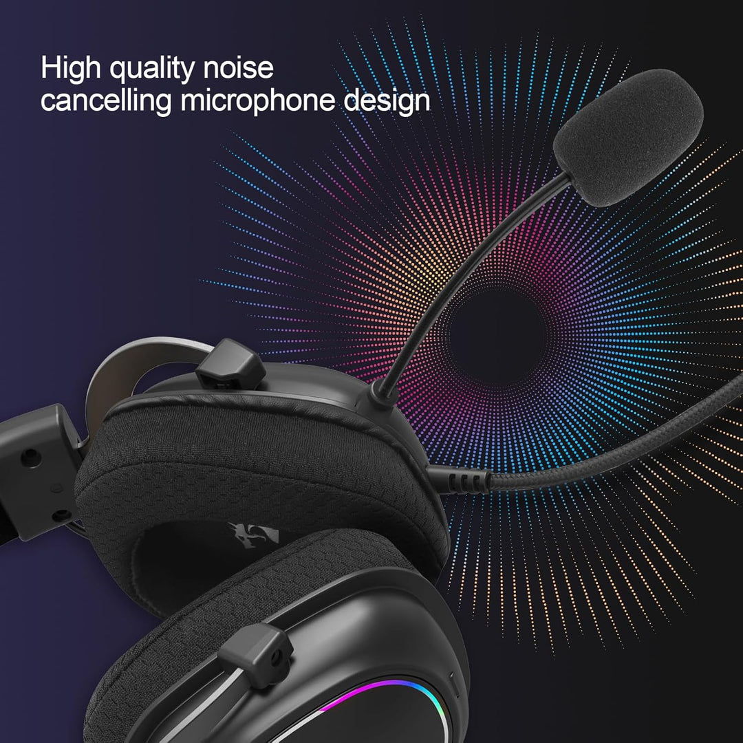 Redragon H510 AK RGB Gaming-Headset mit Kabel - 7.1 Surround Sound 53mm Audio-Treiber Memory Foam-Oh